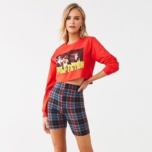 Pulp Fiction Cropped Long Sleeve Graphic Tee